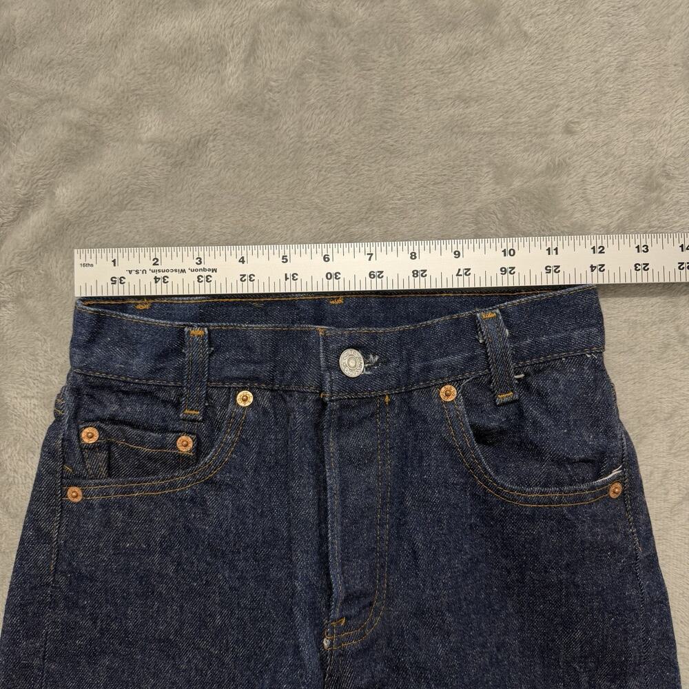 Vtg 1983 Levis 701 Jeans 26x30 (Fits 24x27.5) Blue Straight Student Fit Made USA - Picture 10 of 13
